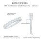 Real Diamond Hexagon Half Eternity Ring for Women