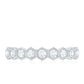 Real Diamond Hexagon Half Eternity Ring for Women