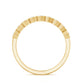 Real Diamond Hexagon Half Eternity Ring for Women