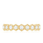 Real Diamond Hexagon Half Eternity Ring for Women