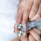 Scatter Moissanite Wedding Wide Band Ring