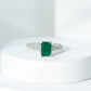 Vintage Inspired 1 Carat Emerald Cut Emerald Engagement Ring with Diamonds