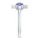 Contemporary Tanzanite Diamond Ring in Cuff Style