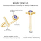 Contemporary Tanzanite Diamond Ring in Cuff Style