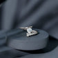 0.9 Carat Certified Round Moissanite Bypass Engagement Ring
