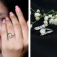 0.9 Carat Certified Round Moissanite Bypass Engagement Ring