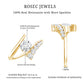 0.9 Carat Certified Round Moissanite Bypass Engagement Ring