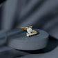 0.9 Carat Certified Round Moissanite Bypass Engagement Ring