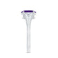 1 Carat Oval Amethyst Solitaire Engagement Ring with Diamond Split Shank