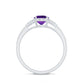 1 Carat Oval Amethyst Solitaire Engagement Ring with Diamond Split Shank