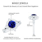 Certified 2.7 Carat Lab Grown Blue Sapphire Flower Engagement Ring with Diamond