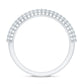 Natural Baguette Diamond Half Eternity Ring for Anniversary
