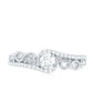 Vintage Style Diamond Engagement Ring with Bypass Shank