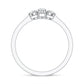 Real Diamond 3 Stone Promise Ring for Valentines