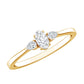 Real Diamond 3 Stone Promise Ring for Valentines