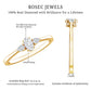 Real Diamond 3 Stone Promise Ring for Valentines