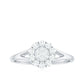 Certified Real Diamond Cluster Ring with Halo
