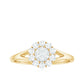 Certified Real Diamond Cluster Ring with Halo