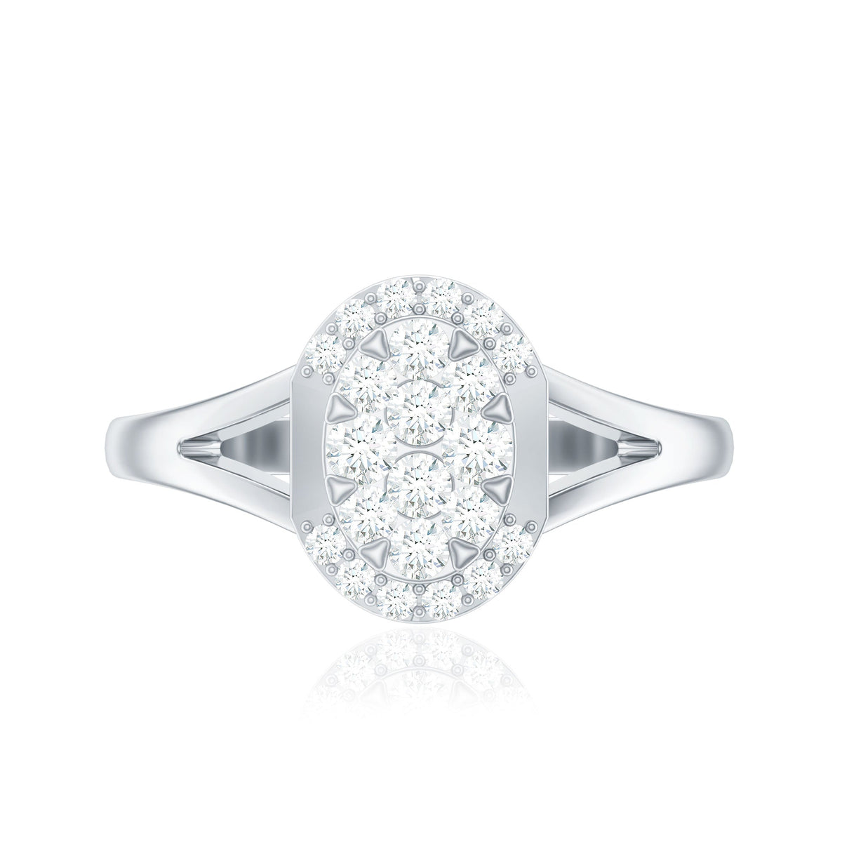 Classic Diamond Engagement Ring with Split Shank
