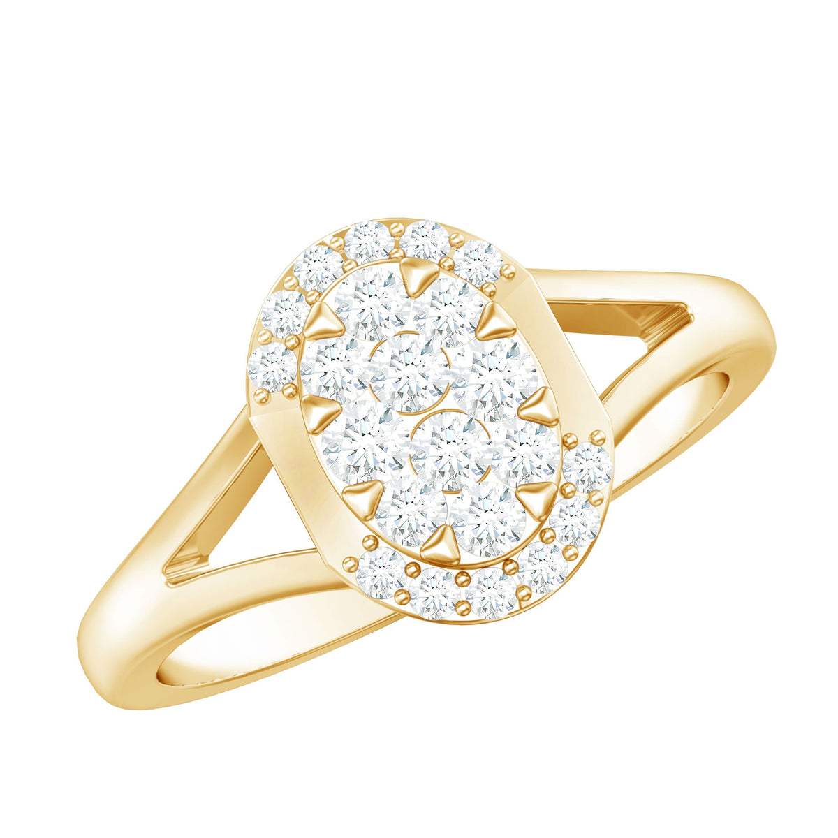 Classic Diamond Engagement Ring with Split Shank