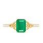 Natural 1.2 Carat Emerald Cut Emerald Diamond Engagement Ring with Celtic Knot