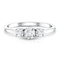 Natural Diamond 3 Stone Engagement Ring with Certificate
