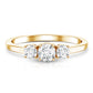 Natural Diamond 3 Stone Engagement Ring with Certificate