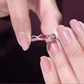 Natural 0.6 Carat Ruby Promise Ring with Crossover Shank