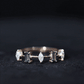 Baguette London Blue Topaz and Marquise Diamond Half Eternity Ring