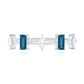Baguette London Blue Topaz and Marquise Diamond Half Eternity Ring