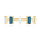 Baguette London Blue Topaz and Marquise Diamond Half Eternity Ring