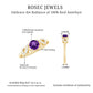 Anillo de compromiso de amatista natural con nudo infinito de diamantes