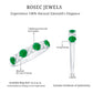 Natural Emerald Diamond Half Eternity Anniversary Band with Certificate