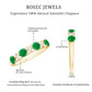 Natural Emerald Diamond Half Eternity Anniversary Band with Certificate