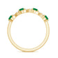Natural Emerald Diamond Half Eternity Anniversary Band with Certificate