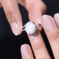 Cultured White 7.4 Carat Freshwater Pearl Diamond Engagement Ring with Bypass Shank