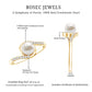 Freshwater Pearl Solitaire Bypass Engagement Ring with Diamond Accent