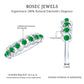 Genuine Green Emerald Braided Half Eternity Band