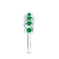 Genuine Green Emerald Braided Half Eternity Band