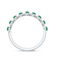 Genuine Green Emerald Braided Half Eternity Band