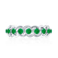 Genuine Green Emerald Braided Half Eternity Band