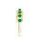 Genuine Green Emerald Braided Half Eternity Band