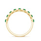 Genuine Green Emerald Braided Half Eternity Band