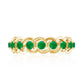 Genuine Green Emerald Braided Half Eternity Band