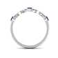 Natural Oval Amethyst Half Eternity Ring with Diamond