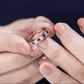Certified Natural Garnet Diamond Half Eternity Anniversary Ring