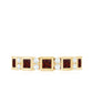 Certified Natural Garnet Diamond Half Eternity Anniversary Ring