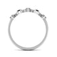 Anillo de banda de media eternidad de ónix negro en forma de pera con diamante