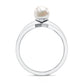 2.2 Carat Freshwater Pearl Engagement Ring with Diamond for Women
