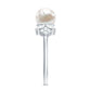 Nature Inspired 3 Carat Freshwater Pearl Engagement Ring with Diamond